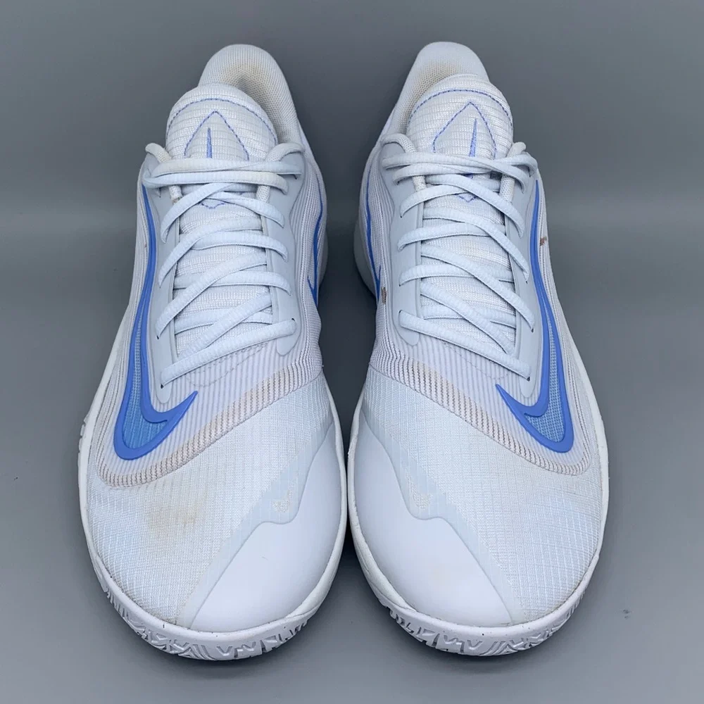 Nike Precision 7 Hard Court White Blue Grey Tennis Shoes FN4322-004 Men’s Sz 9.5